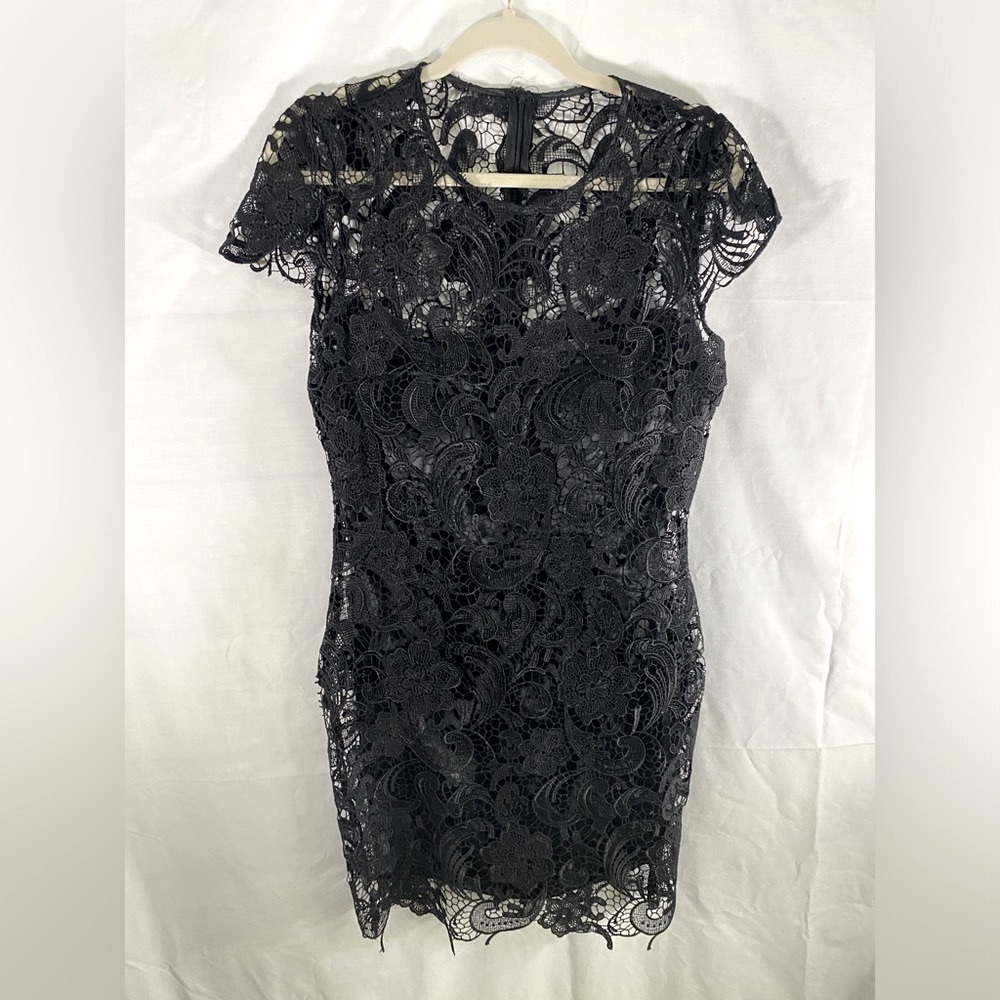 Poly‎ USA by Neblon Black Lace Formal Dress XL